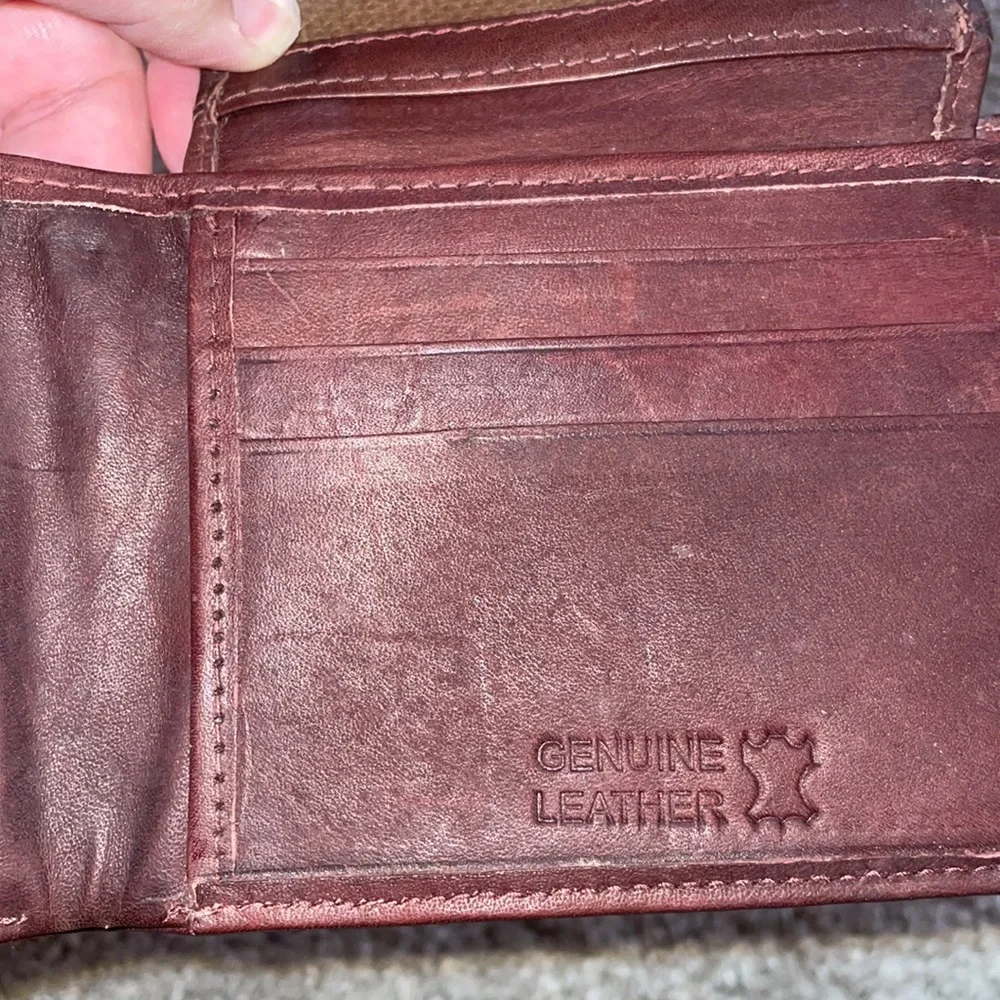 New brown leather wallet with cc slots